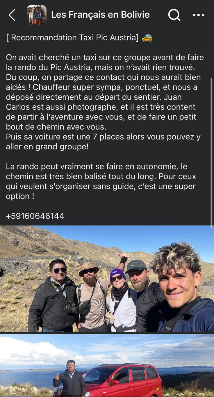 Captura de recomendación en redes sociales